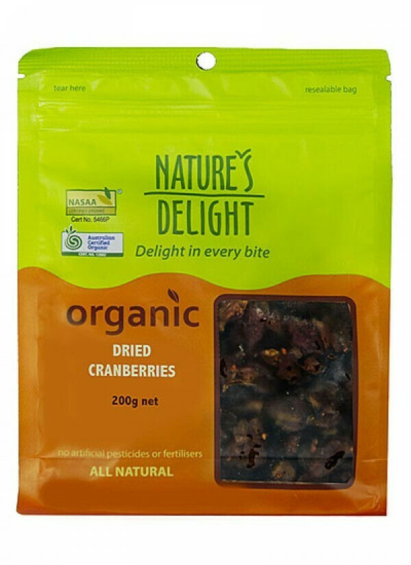 Nature's Delight Organic Dried Cranberries