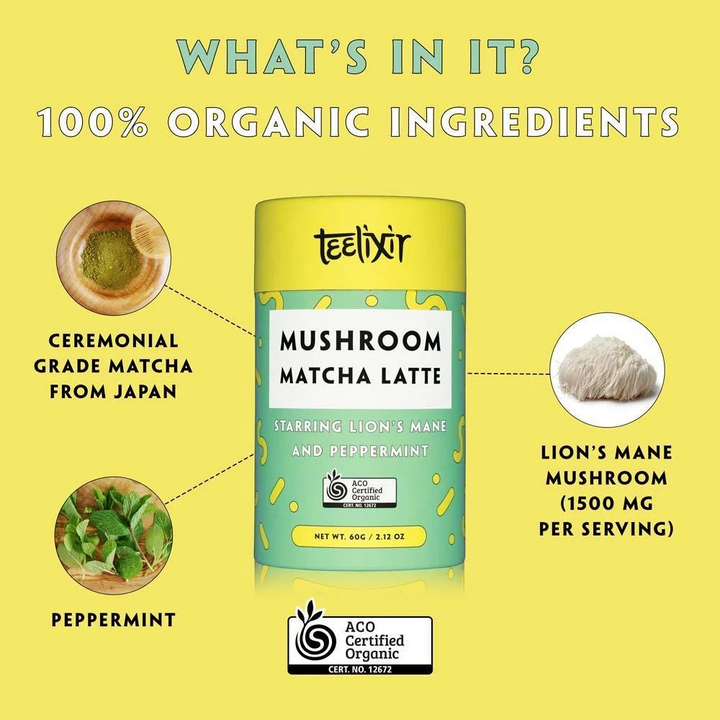 Teelixir Mushroom Matcha Latte