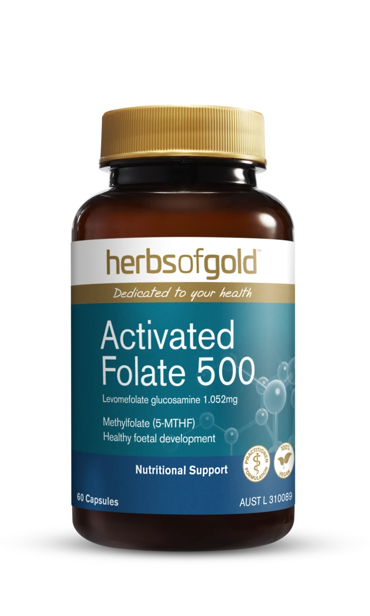 Folate Acticated Activated Folate 500 | Herbs of Gold | The Vitamin Outlet