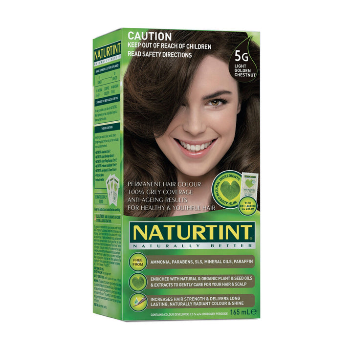 Naturtint 4G, 5G Golden Permanent Hair Colour - 165ml - 5G Light Golden Chestnut