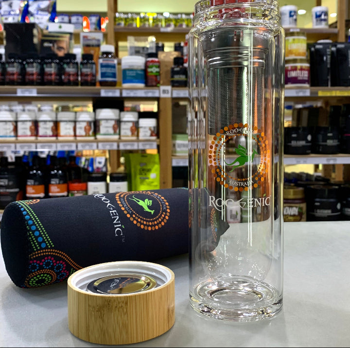 Roogenic Double Walled Glass Infuser Bottle