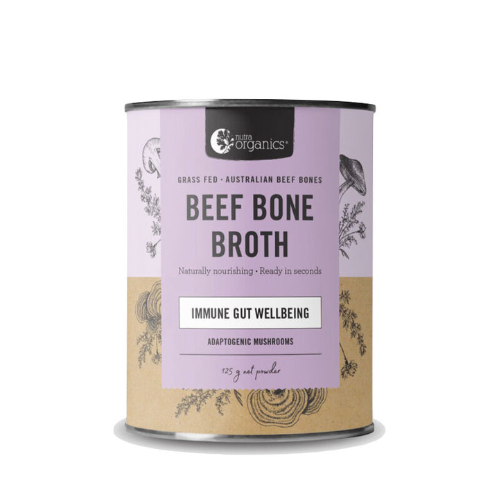 Nutra Organics Beef Bone Broth - 125g - Hearty Mushroom