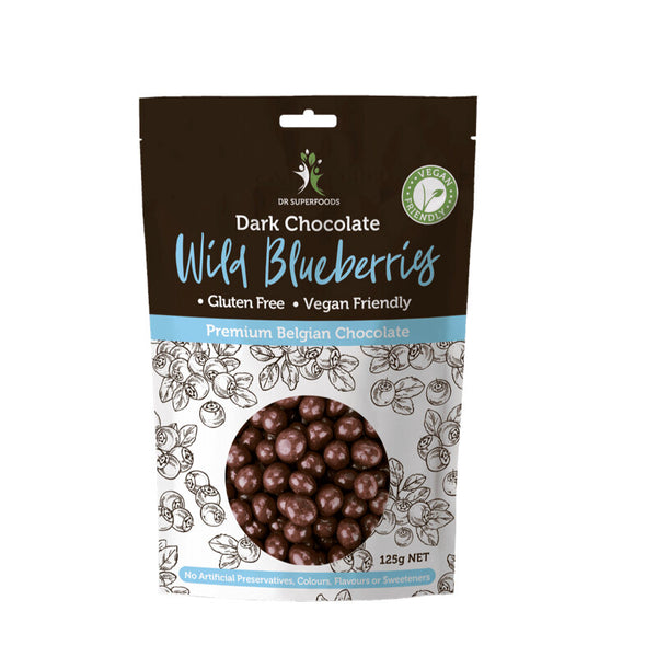Dr Superfoods Dark Chocolate Wild Blueberries (Vegan Friendly)