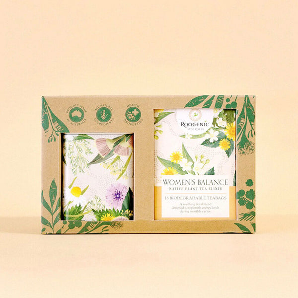 Roogenic Women's Balance Tea Bag & Tin Gift Box