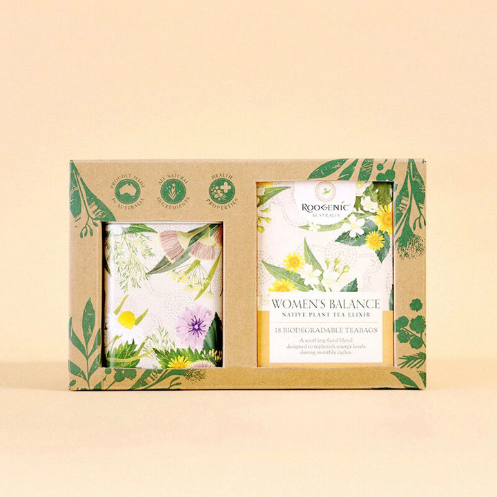 Roogenic Women's Balance Tea Bag & Tin Gift Box