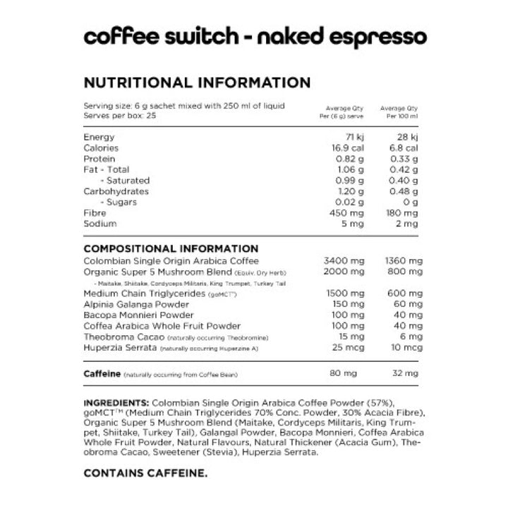 Switch Nutrition Coffee Switch
