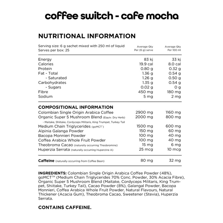 Switch Nutrition Coffee Switch