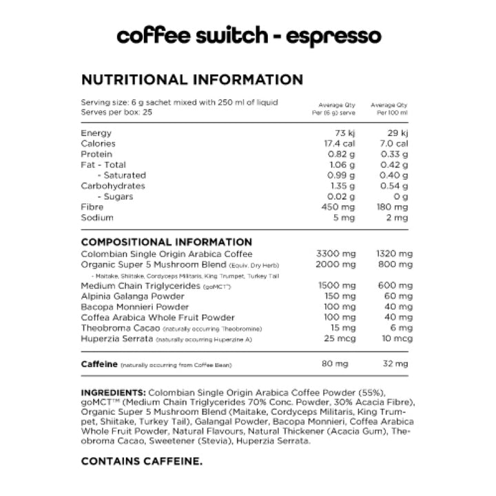 Switch Nutrition Coffee Switch