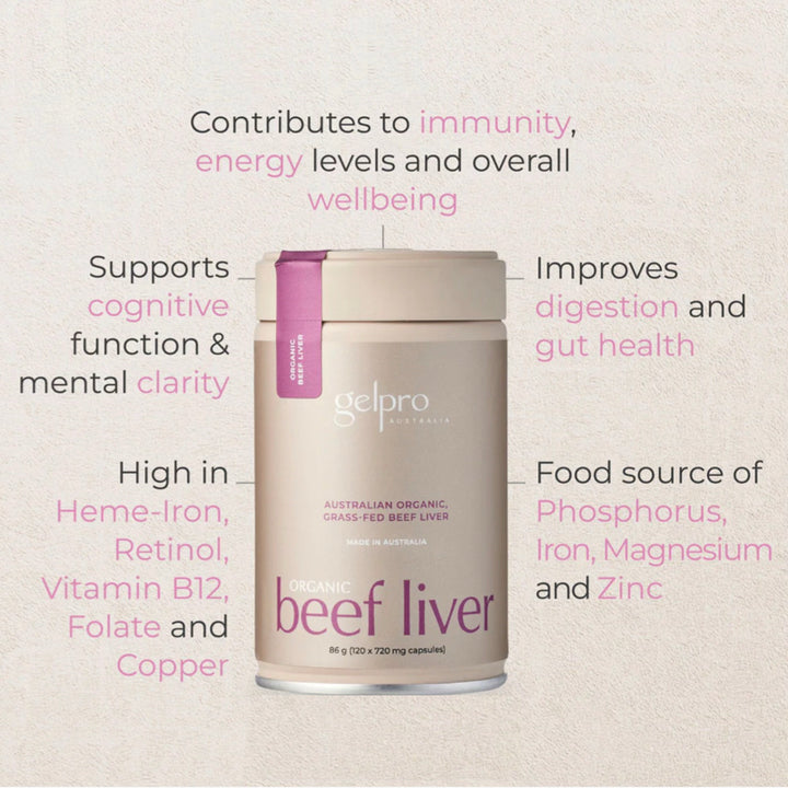 gelpro Organic Grass-Fed Beef Liver Capsules