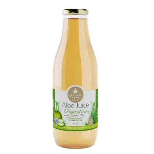 Aloe Vera of Australia Aloe Juice Digestion with Green Tea Glass 1L