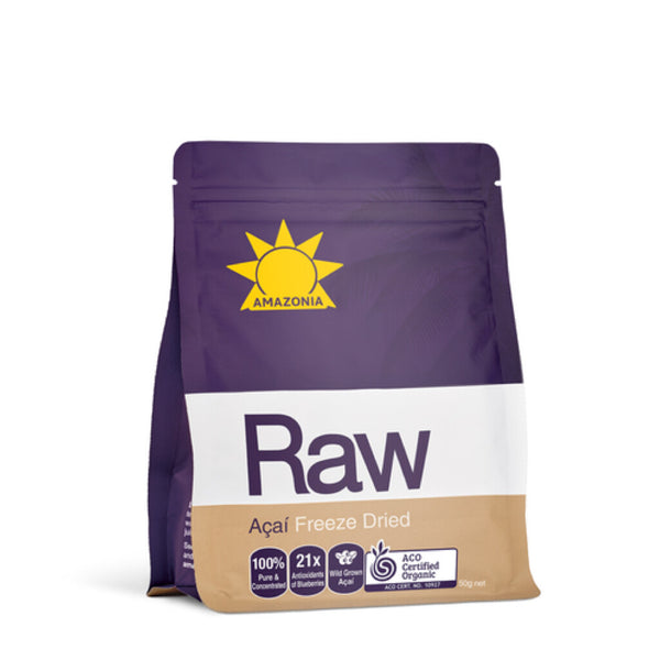 Amazonia Raw Organic Acai Freeze Dried Powder 50g