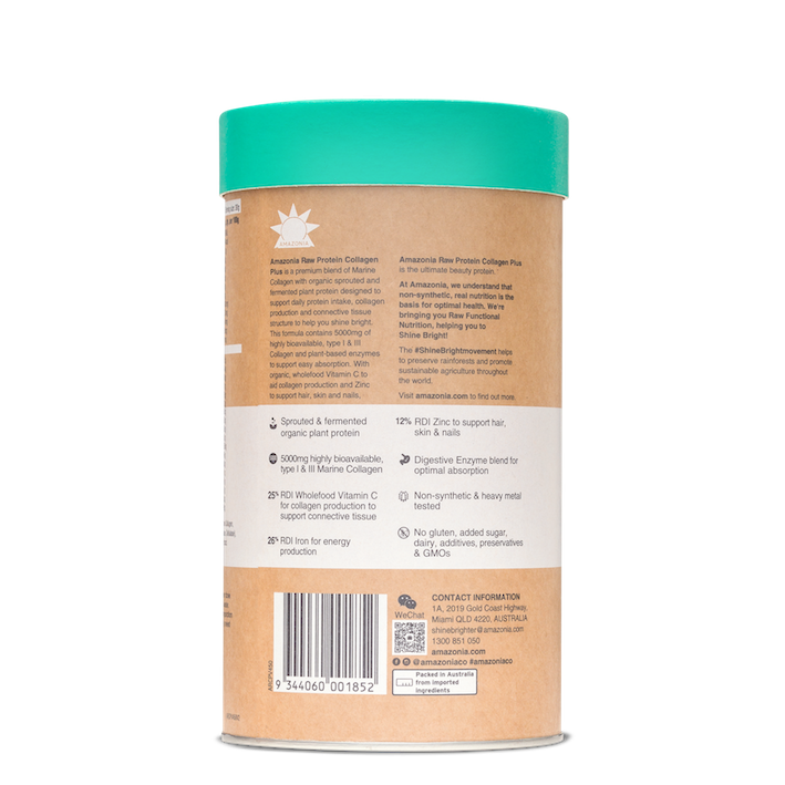 Amazonia Raw Protein Collagen Plus 450g Additional information