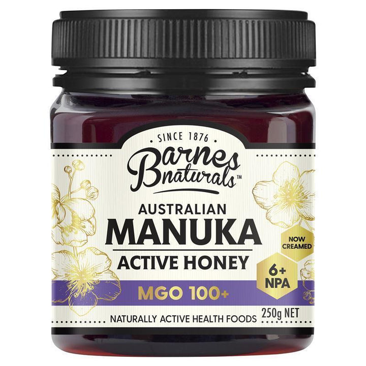 Barnes Naturals Manuka Active Honey 250g MGO 100+