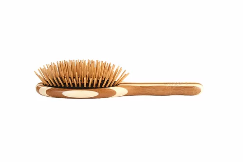 Bass Brushes The Green Brush 15 Small Oval Bamboo facing up
