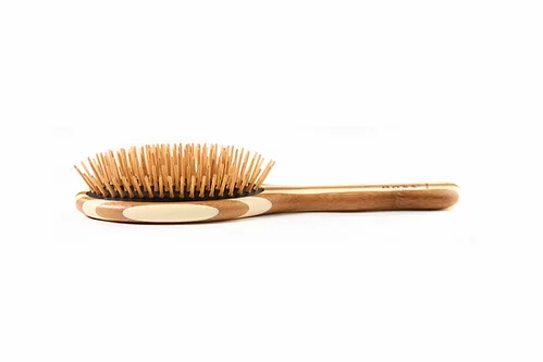 Bass Brushes The Green Brush 16 Large Oval Bamboo facing up