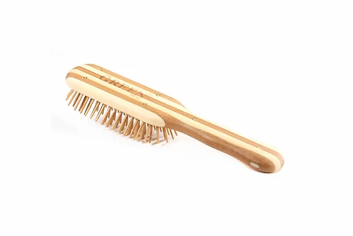 Bass Brushes The Green Brush 17M Medium Paddle Bamboo facing down