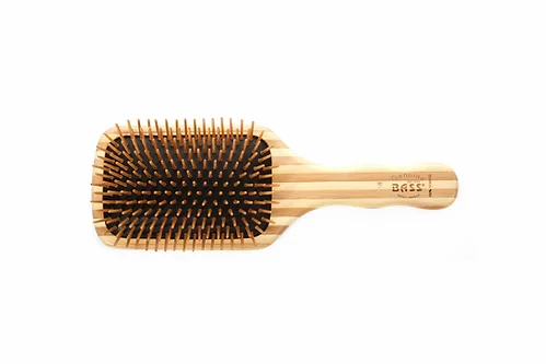 Bass Brushes The Green Brush 18 Large Paddle Bamboo view from top