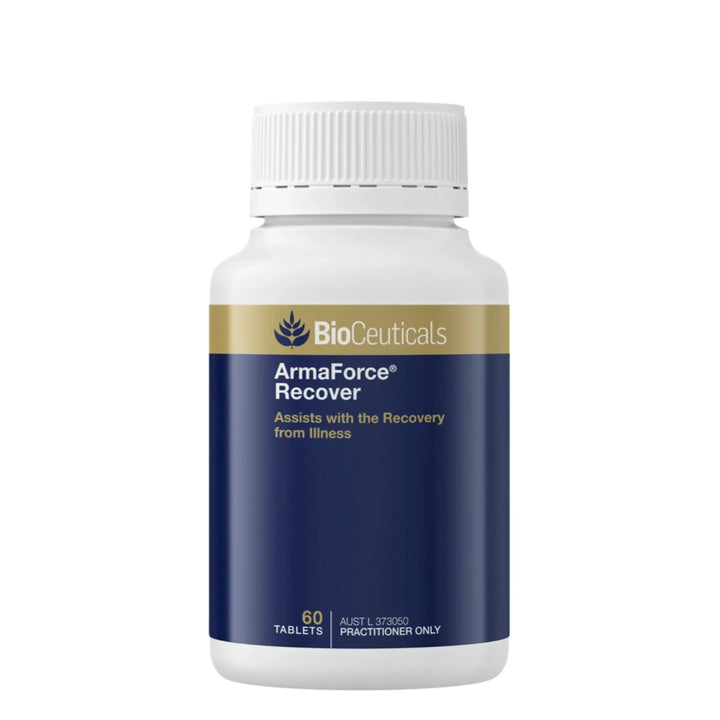 BioCeuticals ArmaForce Recover supplement bottle on a white background