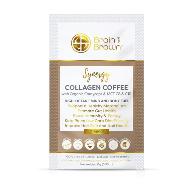 Brain and Brawn Collagen Coffee (Synergy) with Organic Cordyceps Sachet
