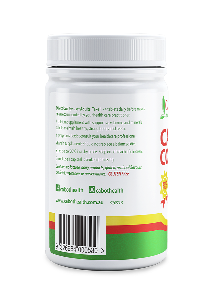 Cabot Health Calcium Complete with Vitamin D + K Product Information