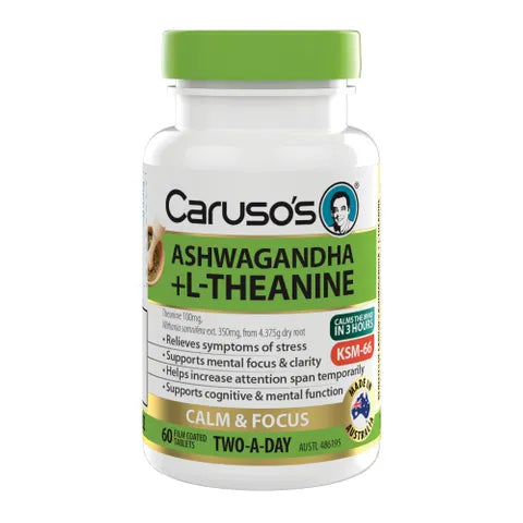 Caruso’s Ashwagandha L Theanine 60 Tablets