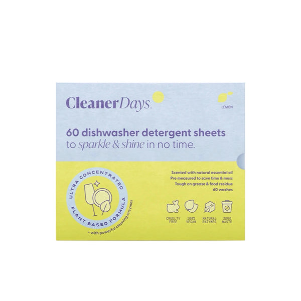 Cleaner Days Dishwasher Detergent Sheets 60 Pieces
