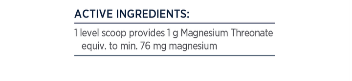 Designs For Health Magnesium Threonate Nutritional Information