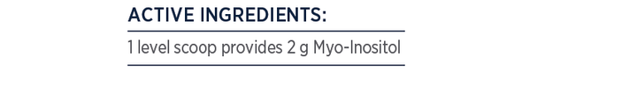 Designs For Health Myo-Inositol Nutritional Information