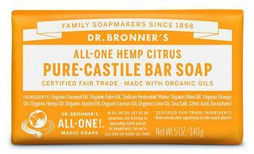 Dr Bronner's Pure Castile Bar Soap Citrus