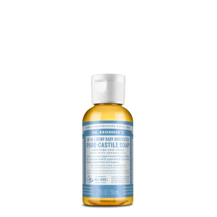 Dr Bronner's Pure Castile Liquid Soap Baby Unscented 59ml