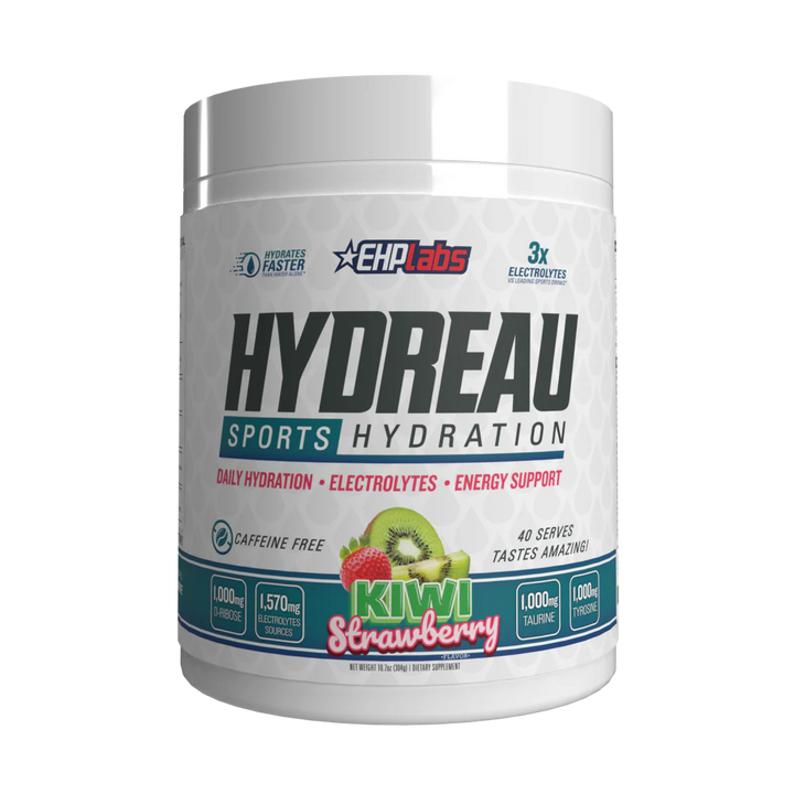 Hydreau Sports Hydration container with EHP Labs branding on a white background