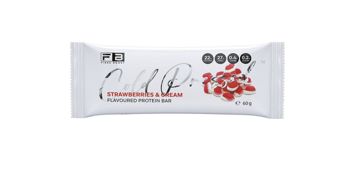 Fibre-Boost Cold Pressed Protein Bars Strawberry & Cream