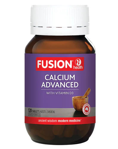 Fusion Health Calcium Advanced supplement bottle on a white background