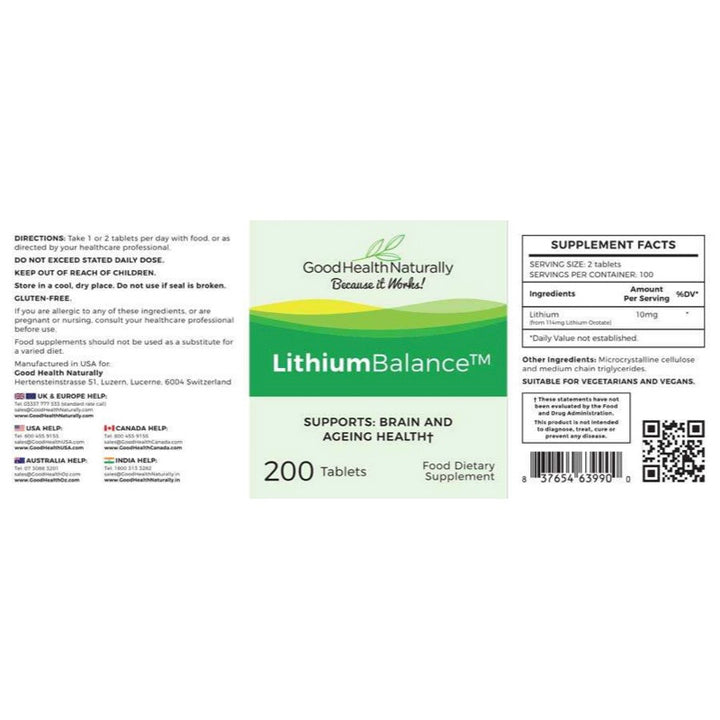 Good Health Naturally Lithium Balance
