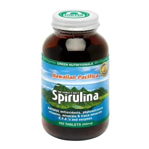 Green Nutritionals Hawaiian Pacifica Spirulina 100 Tablets