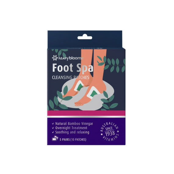 Henry Blooms  Foot Spa Cleansing Patches x 10 Patches (5 Pairs)