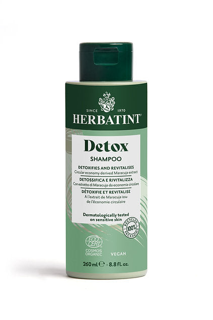 Herbatint Detox Shampoo bottle on a white background
