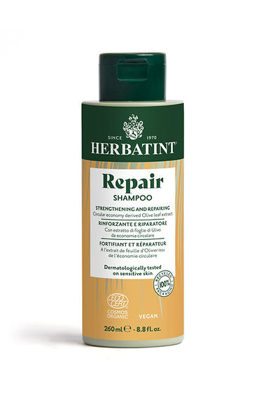 Herbatint Repair Shampoo bottle on a white background