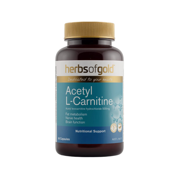 Herbs Of Gold Acetyl L-Carnitine 60 or 120 capsules