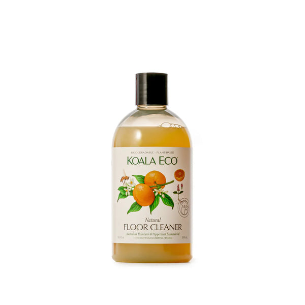Bottle of Koala Eco natural floor cleaner on a white background