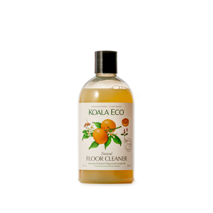 Bottle of Koala Eco natural floor cleaner on a white background