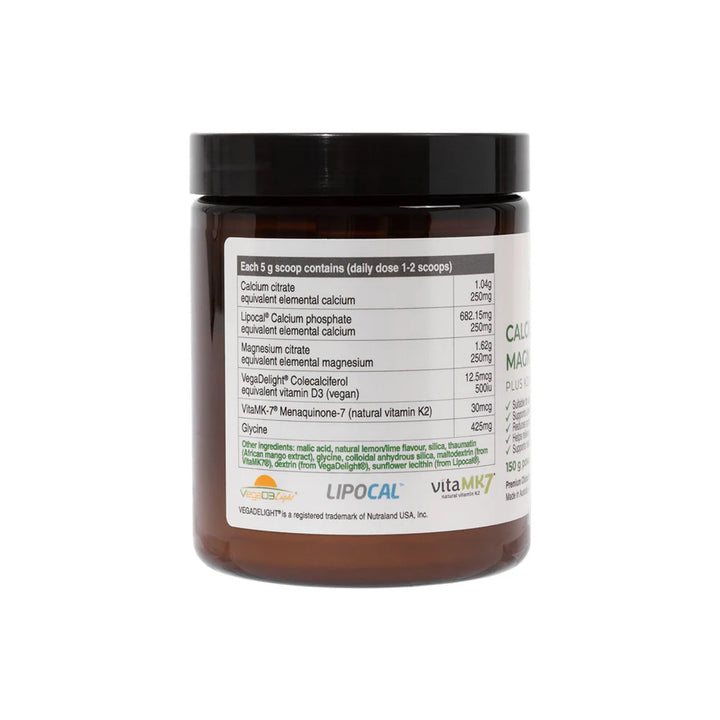 Supplement container with label on a white background