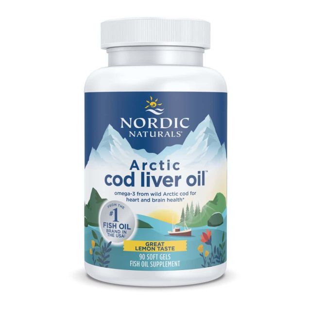 Nordic Naturals Lemon Arctic Cod Liver Oil 90 Capsules