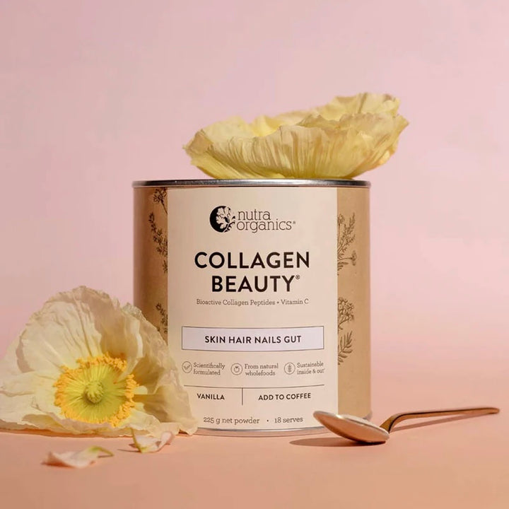 Nutra Organics Collagen Beauty Vanilla with flowers