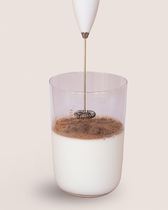 Nutra Organics Whiz Stick Portable Electric Mixer in action