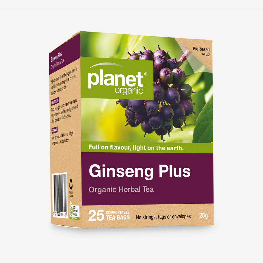 Ginseng Plus Tea | Planet Organic | The Vitamin Outlet