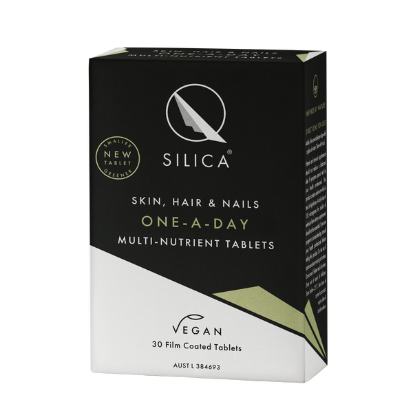 Silica multi-nutrient tablets packaging on a white background
