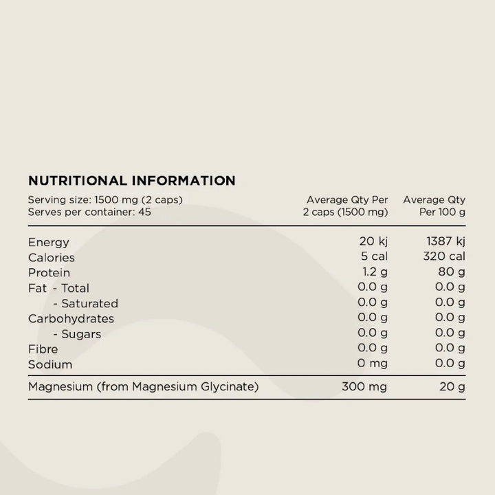 Switch Nutrition 100% Pure Magnesium Glycinate Information