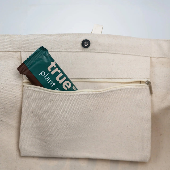 True Protein Premium Canvas Tote Bag Internal Pocket